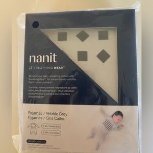 NWT Nanit Breathing Wear Infant Pajamas Newborn 0-3 Months Pebble Gray.